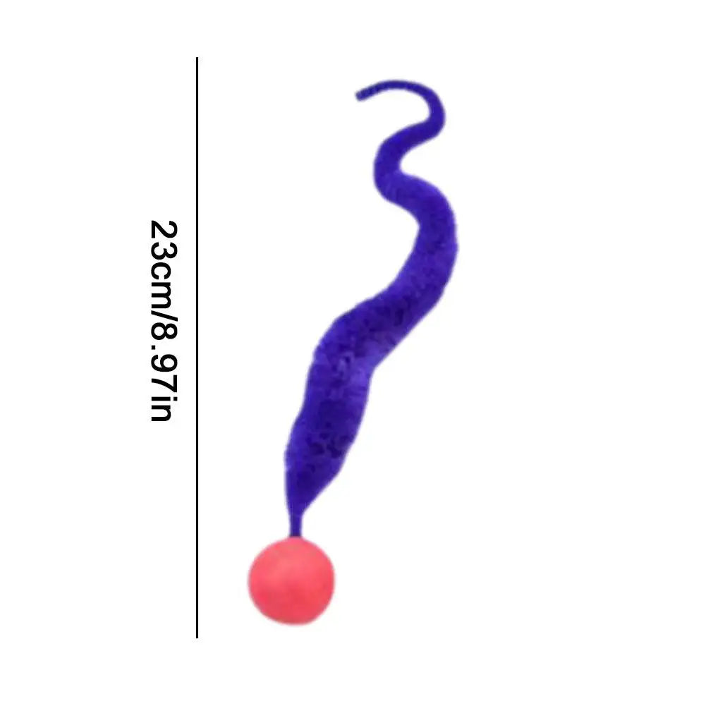 Cat Interactive Toys Tickle Cat Colorful Bouncing Ball Pet Supplies Puzzle Teasing Indoor Cat Worm Caterpillar Elastic Toy