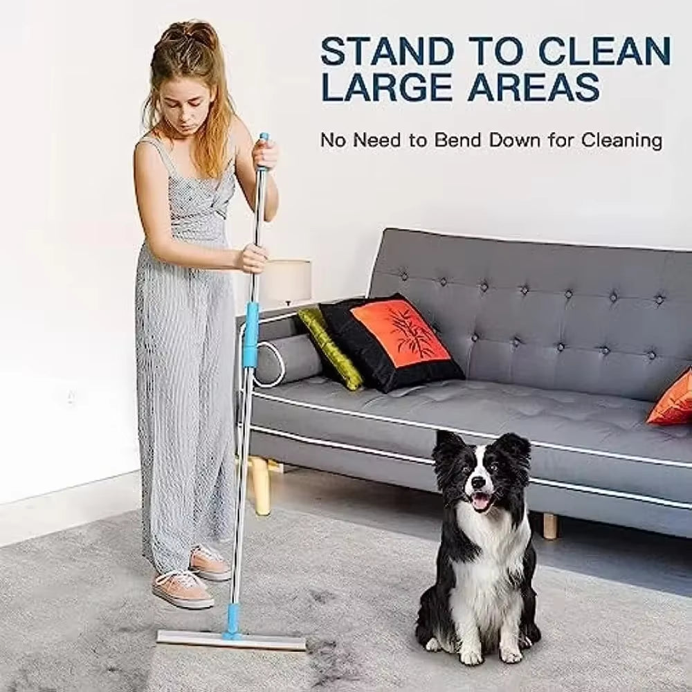 Carpet Rake Pet Dog Cat Hair Remover Set Telescopic Handle Rug Rake Super Hair Removal 180° Rotation Carpet Shave Pets Products
